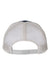 Yupoong Hats 6606 Mens Retro Snapback Trucker Hat Navy Blue/Silver Grey Flat Back