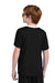 Sport-Tek YST100 Youth Moisture Wicking Competitor United Short Sleeve Crewneck T-Shirt Black/White Model Back