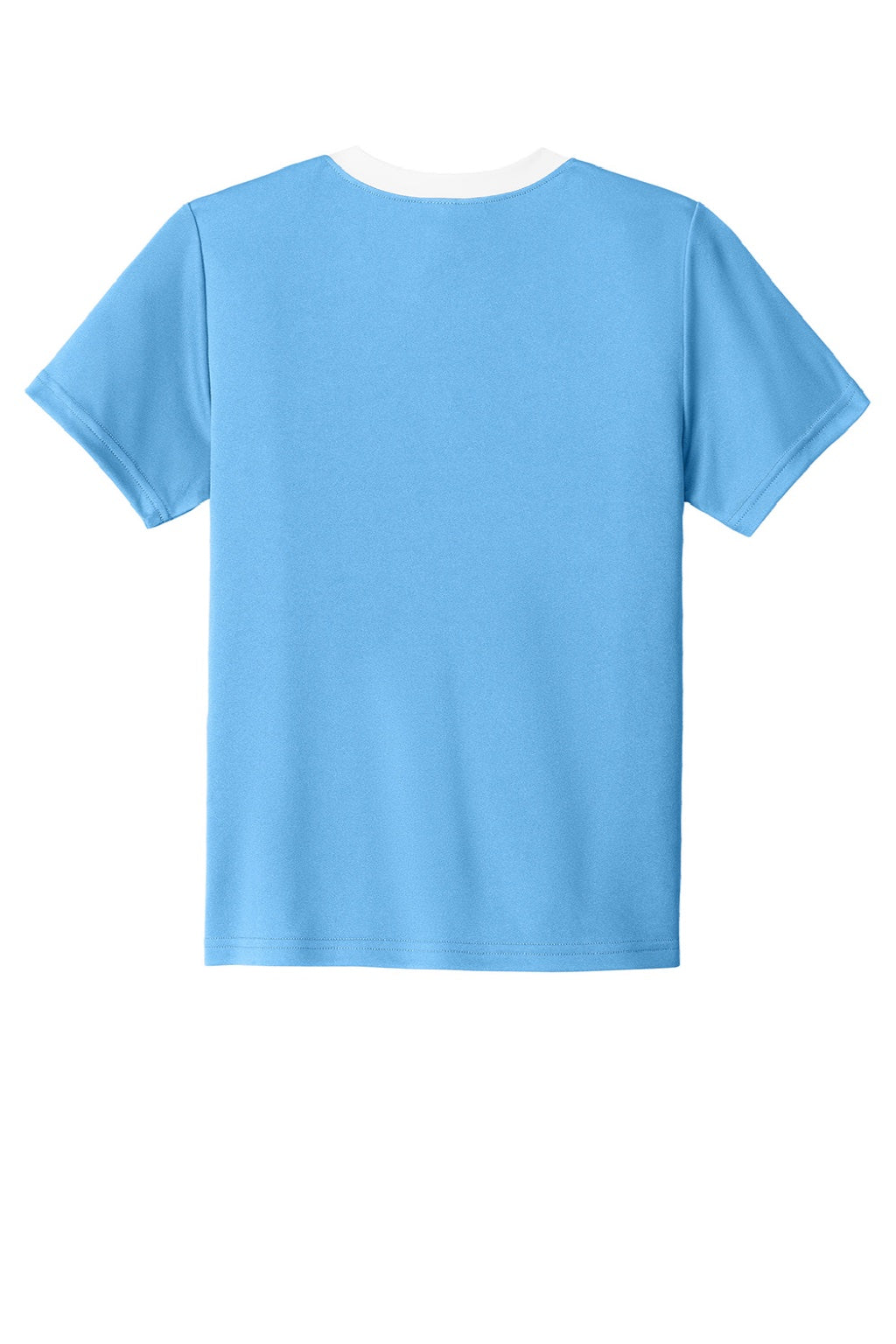 Sport-Tek YST100 Youth Moisture Wicking Competitor United Short Sleeve Crewneck T-Shirt Carolina Blue/White Flat Back