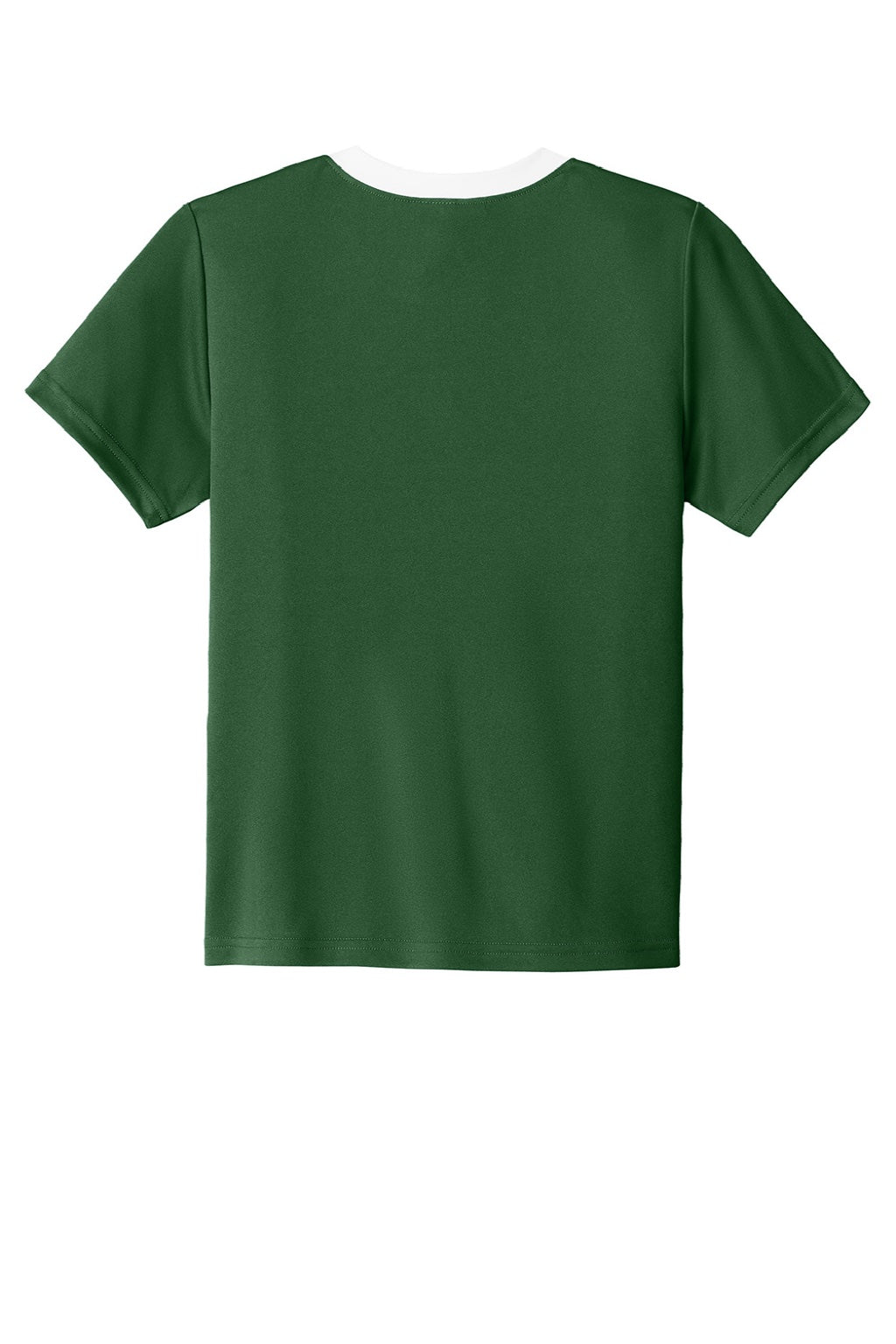 Sport-Tek YST100 Youth Moisture Wicking Competitor United Short Sleeve Crewneck T-Shirt Forest Green/White Flat Back