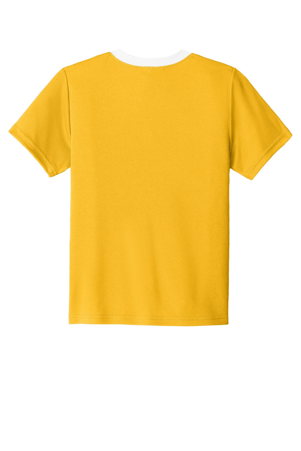 Sport-Tek YST100 Youth Moisture Wicking Competitor United Short Sleeve Crewneck T-Shirt Gold/White Flat Back