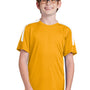 Sport-Tek Youth Moisture Wicking Competitor United Short Sleeve Crewneck T-Shirt - Gold/White