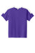 Sport-Tek YST100 Youth Moisture Wicking Competitor United Short Sleeve Crewneck T-Shirt Purple/White Flat Front