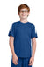 Sport-Tek YST100 Youth Moisture Wicking Competitor United Short Sleeve Crewneck T-Shirt Royal Blue/White Model Front