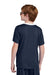 Sport-Tek YST100 Youth Moisture Wicking Competitor United Short Sleeve Crewneck T-Shirt True Navy Blue/White Model Back
