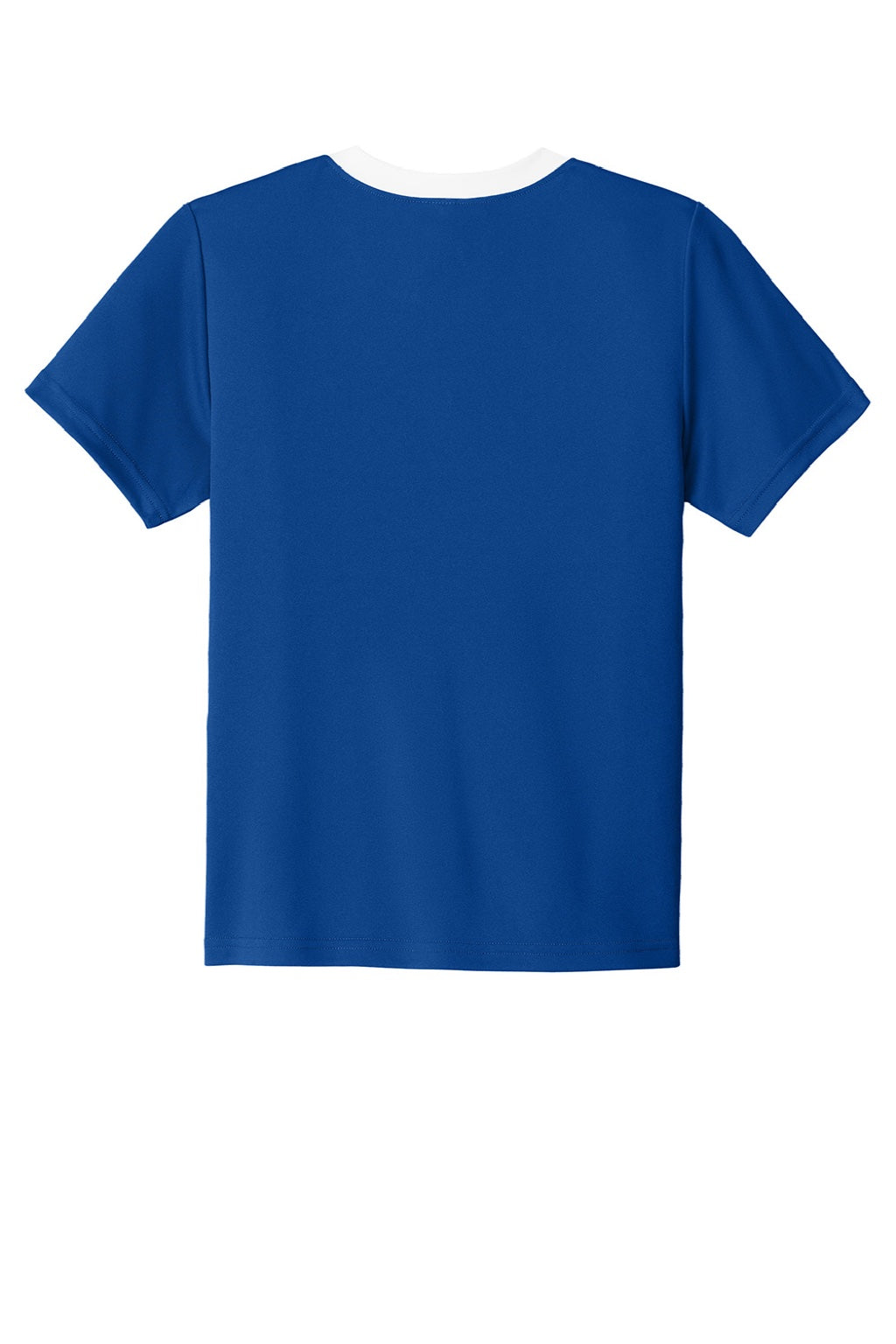 Sport-Tek YST100 Youth Moisture Wicking Competitor United Short Sleeve Crewneck T-Shirt True Royal Blue/White Flat Back