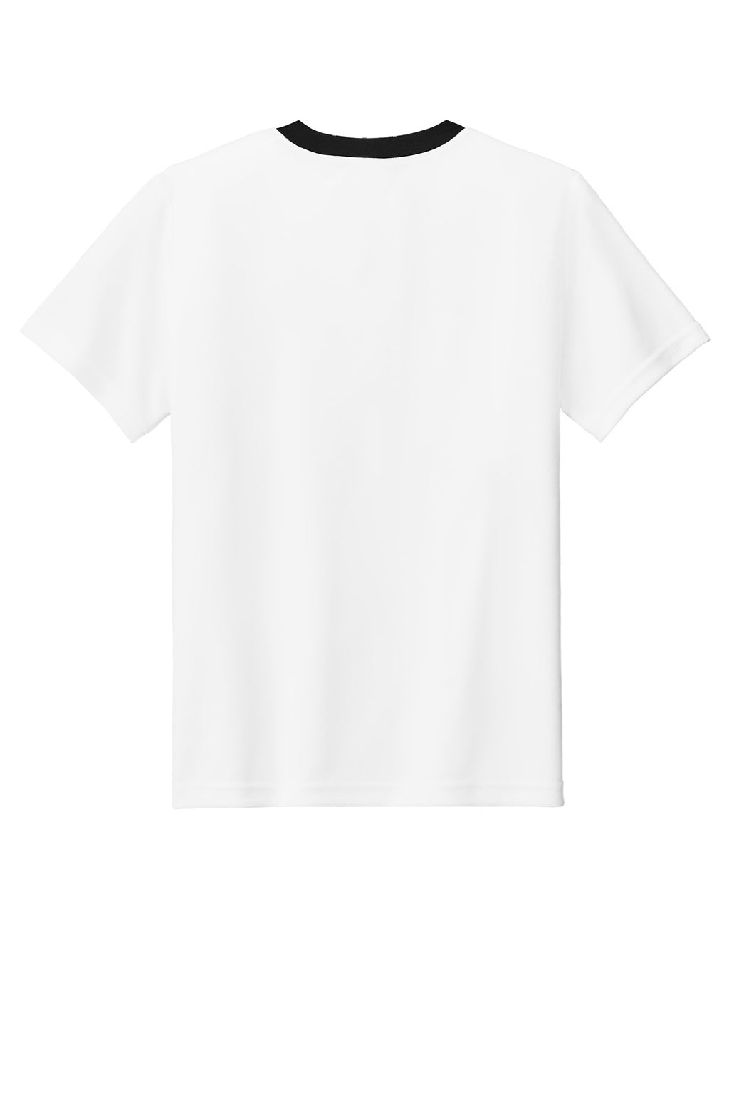 Sport-Tek YST100 Youth Moisture Wicking Competitor United Short Sleeve Crewneck T-Shirt White/Black Flat Back