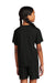 Sport-Tek YST101 Youth Moisture Wicking Competitor United Short Sleeve V-Neck T-Shirt Black/White Model Back