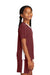 Sport-Tek YST101 Youth Moisture Wicking Competitor United Short Sleeve V-Neck T-Shirt Maroon/White Model Side