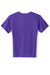 Sport-Tek YST101 Youth Moisture Wicking Competitor United Short Sleeve V-Neck T-Shirt Purple/White Flat Back