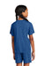 Sport-Tek YST101 Youth Moisture Wicking Competitor United Short Sleeve V-Neck T-Shirt Royal Blue/White Model Back