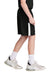 Sport-Tek YST103 Youth Moisture Wicking Competitor United Athletic Shorts Black/White Model Side
