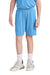Sport-Tek YST103 Youth Moisture Wicking Competitor United Athletic Shorts Carolina Blue/White Model Front