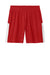 Sport-Tek YST103 Youth Moisture Wicking Competitor United Athletic Shorts Deep Red/White Flat Front