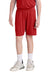 Sport-Tek YST103 Youth Moisture Wicking Competitor United Athletic Shorts Deep Red/White Model Front