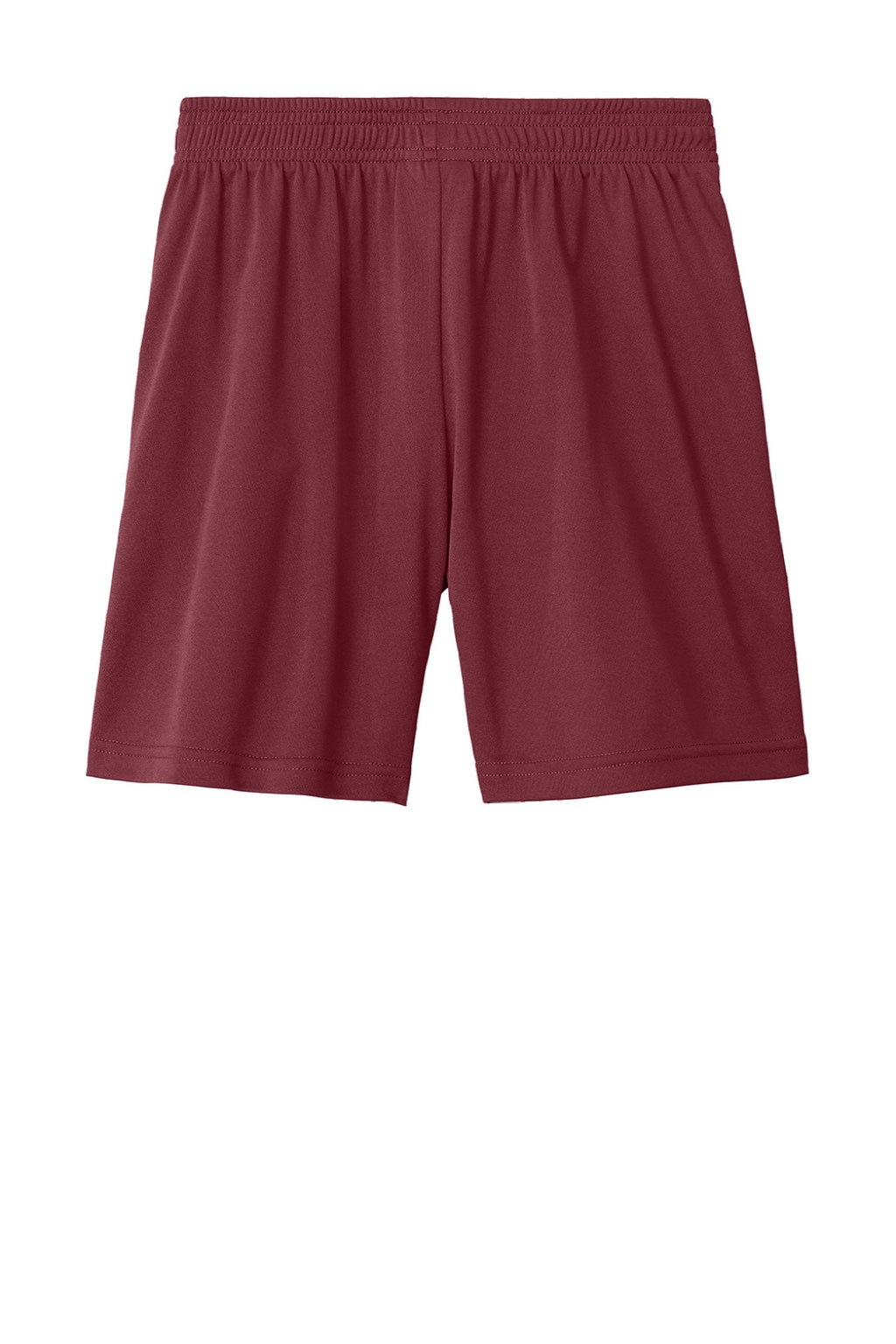 Sport-Tek YST103 Youth Moisture Wicking Competitor United Athletic Shorts Maroon/White Flat Back