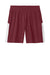Sport-Tek YST103 Youth Moisture Wicking Competitor United Athletic Shorts Maroon/White Flat Front