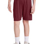 Sport-Tek Youth Moisture Wicking Competitor United Athletic Shorts - Maroon/White
