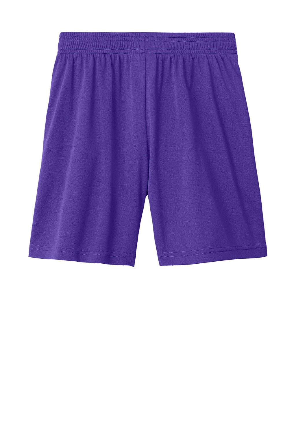 Sport-Tek YST103 Youth Moisture Wicking Competitor United Athletic Shorts Purple/White Flat Back