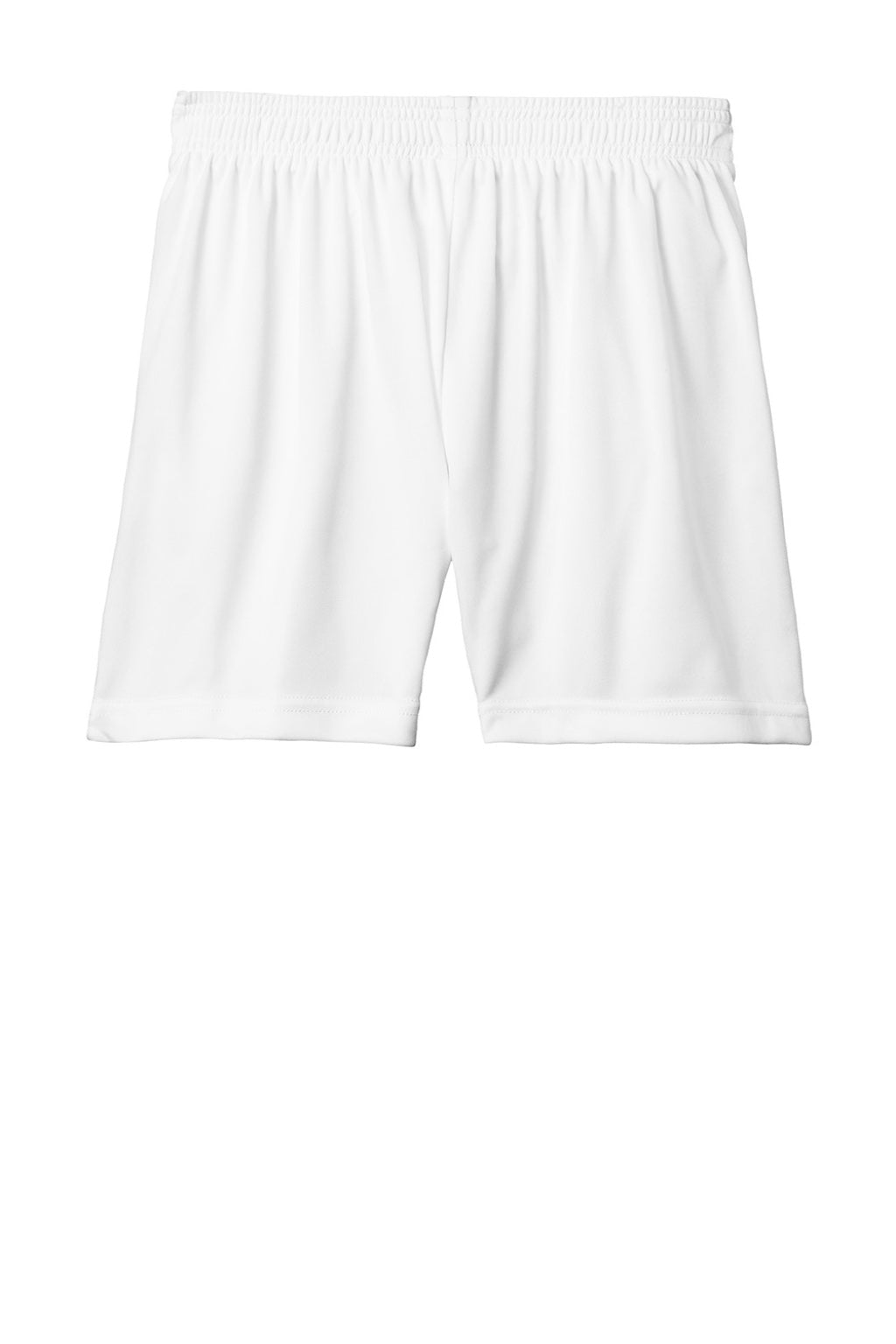 Sport-Tek YST103 Youth Moisture Wicking Competitor United Athletic Shorts White Flat Back