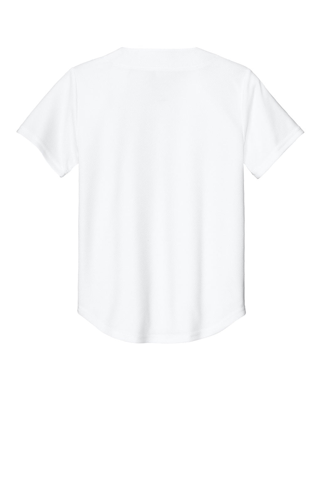 Sport-Tek YST220 Youth Tough Mesh Moisture Wicking Short Sleeve Jersey White Flat Back