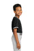 Sport-Tek YST221 Youth Tough Mesh V-Neck Baseball Jersey Black Model Side