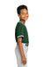 Sport-Tek YST221 Youth Tough Mesh V-Neck Baseball Jersey Forest Green Model Side