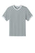 Sport-Tek YST221 Youth Tough Mesh V-Neck Baseball Jersey Silver Grey Flat Front