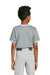 Sport-Tek YST221 Youth Tough Mesh V-Neck Baseball Jersey Silver Grey Model Back