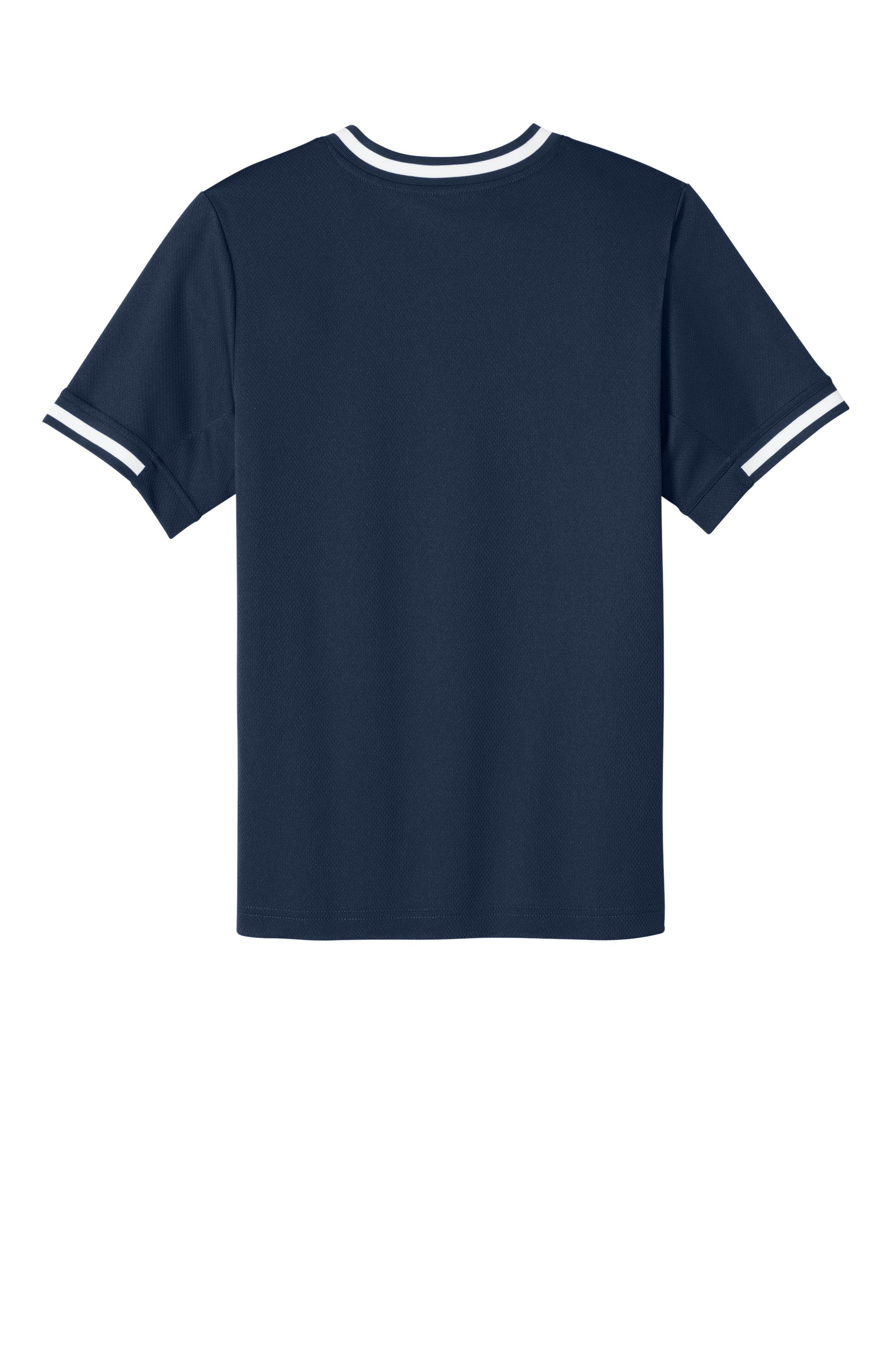 Sport-Tek YST221 Youth Tough Mesh V-Neck Baseball Jersey True Navy Blue Flat Back