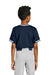 Sport-Tek YST221 Youth Tough Mesh V-Neck Baseball Jersey True Navy Blue Model Back