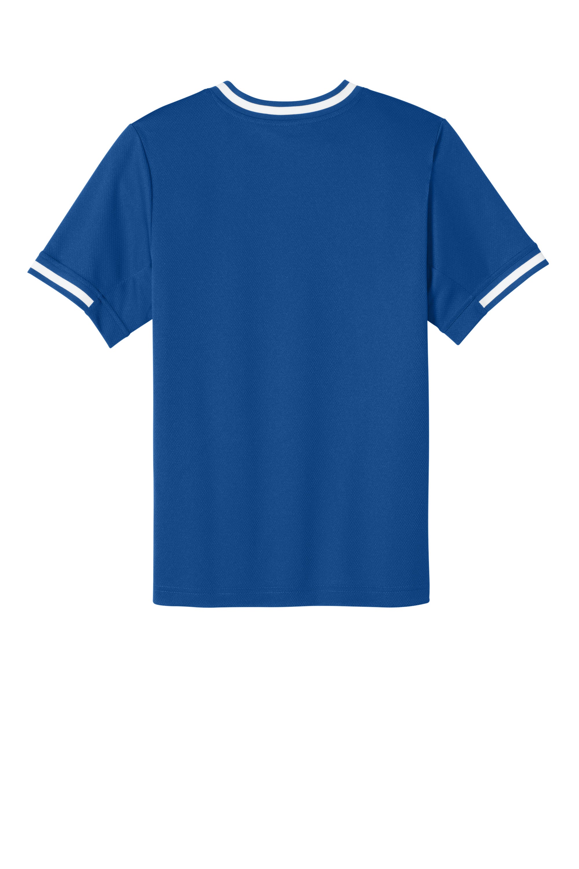 Sport-Tek YST221 Youth Tough Mesh V-Neck Baseball Jersey True Royal Blue Flat Back