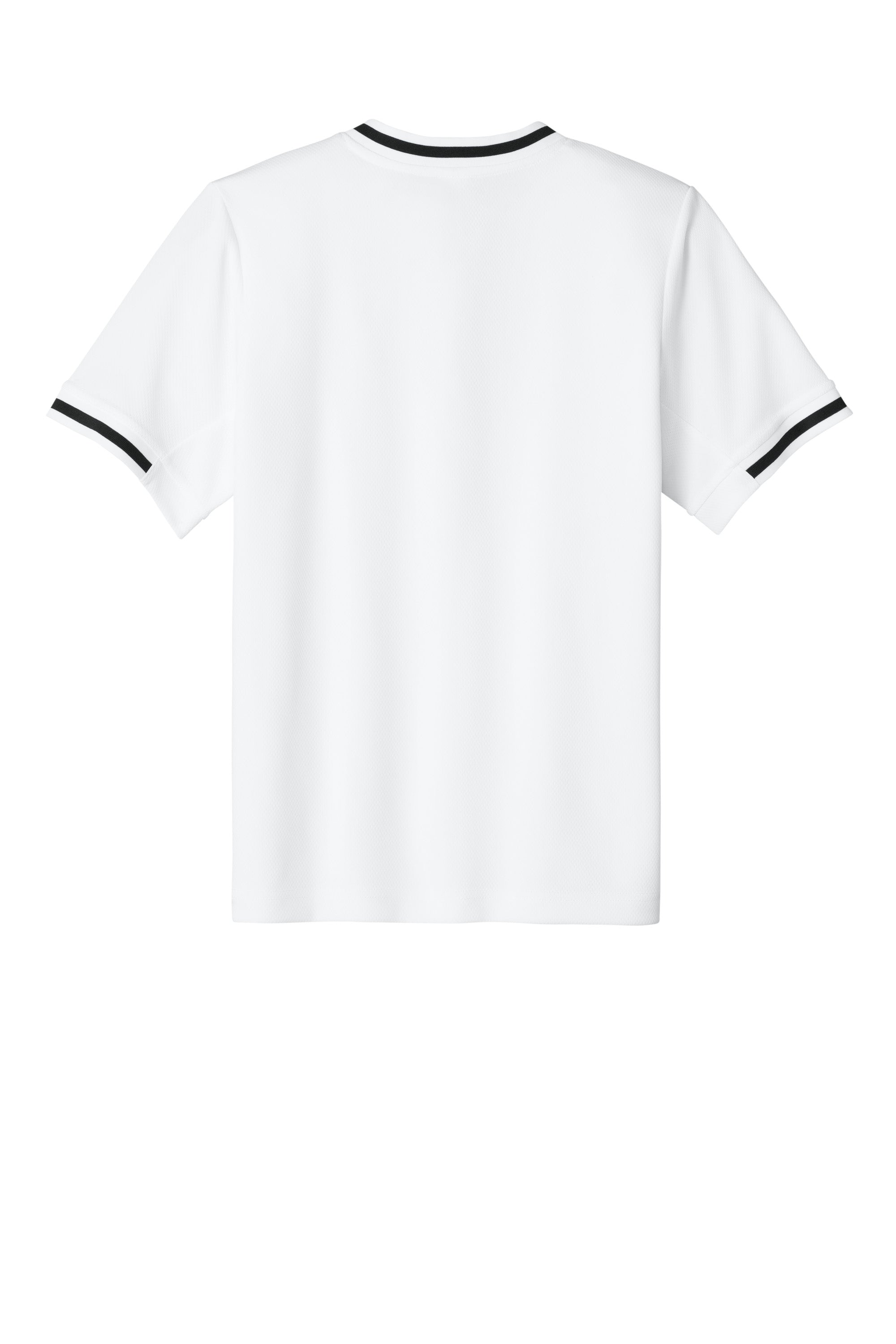Sport-Tek YST221 Youth Tough Mesh V-Neck Baseball Jersey White Flat Back