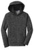 Sport-Tek YST225 Youth Electric Heather Moisture Wicking Fleece Hooded Sweatshirt Hoodie w/ Pouch Pocket Grey Black Electric Flat Front