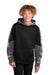 Sport-Tek YST231 Youth Sport-Wick Mineral Freeze Moisture Wicking Fleece Hooded Sweatshirt Hoodie w/ Pouch Pocket Black Model Front