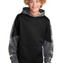 Sport-Tek Youth Sport-Wick Mineral Freeze Moisture Wicking Fleece Hooded Sweatshirt Hoodie w/ Pouch Pocket - Black