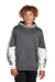 Sport-Tek YST231 Youth Sport-Wick Mineral Freeze Moisture Wicking Fleece Hooded Sweatshirt Hoodie w/ Pouch Pocket Dark Smoke Grey Model Front