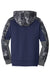 Sport-Tek YST231 Youth Sport-Wick Mineral Freeze Moisture Wicking Fleece Hooded Sweatshirt Hoodie w/ Pouch Pocket True Navy Blue Flat Back