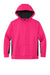 Sport-Tek YST235 Youth Sport-Wick Moisture Wicking Fleece Hooded Sweatshirt Hoodie w/ Pouch Pocket Neon Pink/Black Flat Front