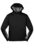 Sport-Tek YST239 Youth Sport-Wick CamoHex Moisture Wicking Fleece Hooded Sweatshirt Hoodie w/ Pouch Pocket Black/Dark Smoke Grey Flat Front