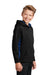 Sport-Tek YST239 Youth Sport-Wick CamoHex Moisture Wicking Fleece Hooded Sweatshirt Hoodie w/ Pouch Pocket Black/True Royal Blue Model 3q