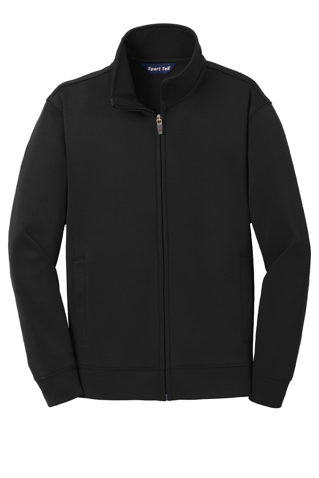 Sport-Tek YST241 Youth Sport-Wick Moisture Wicking Fleece Full Zip Sweatshirt w/ Pockets Black Flat Front