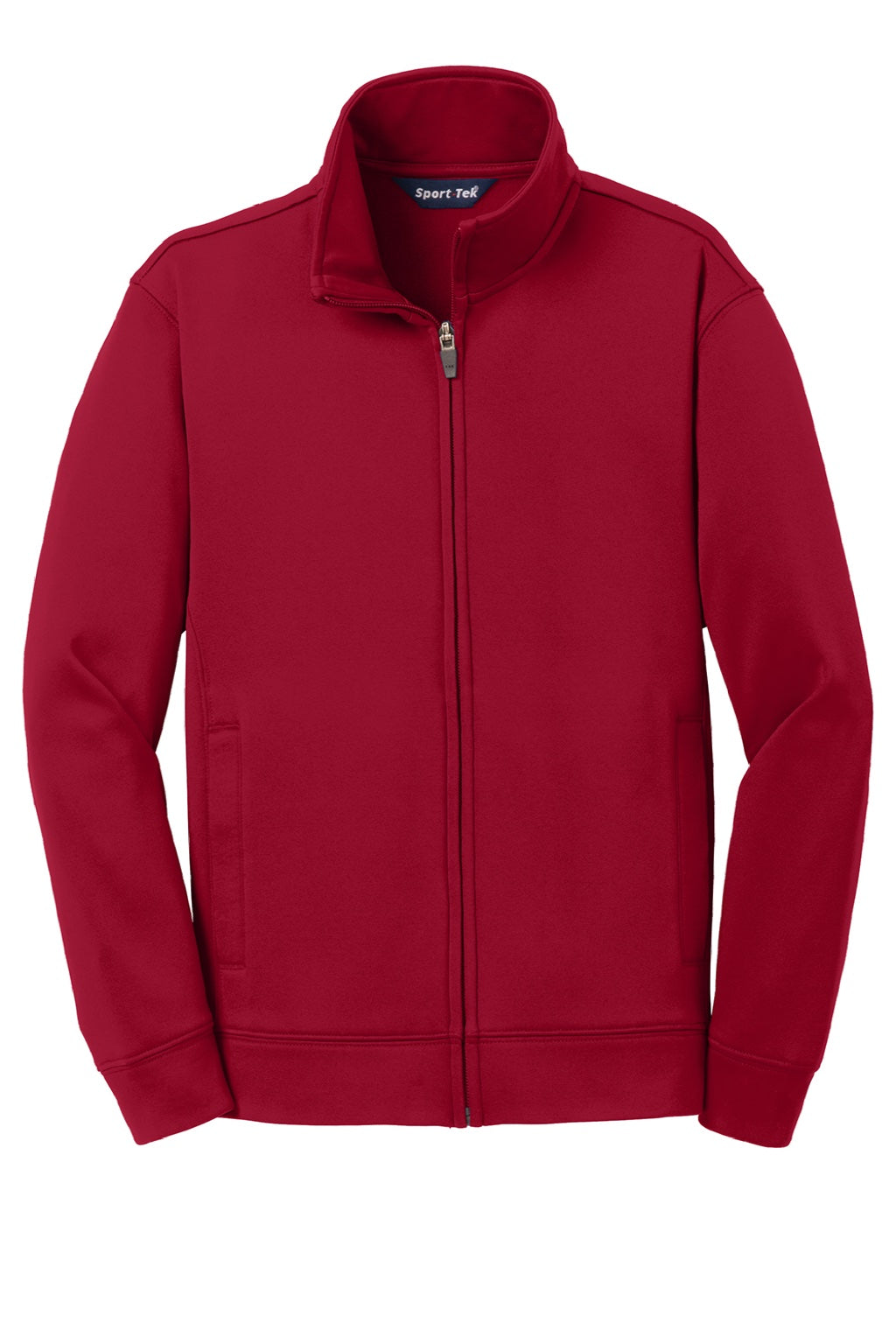 Sport-Tek YST241 Youth Sport-Wick Moisture Wicking Fleece Full Zip Sweatshirt w/ Pockets Deep Red Flat Front