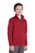 Sport-Tek YST241 Youth Sport-Wick Moisture Wicking Fleece Full Zip Sweatshirt w/ Pockets Deep Red Model 3q