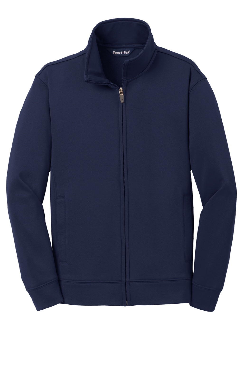 Sport-Tek YST241 Youth Sport-Wick Moisture Wicking Fleece Full Zip Sweatshirt w/ Pockets Navy Blue Flat Front