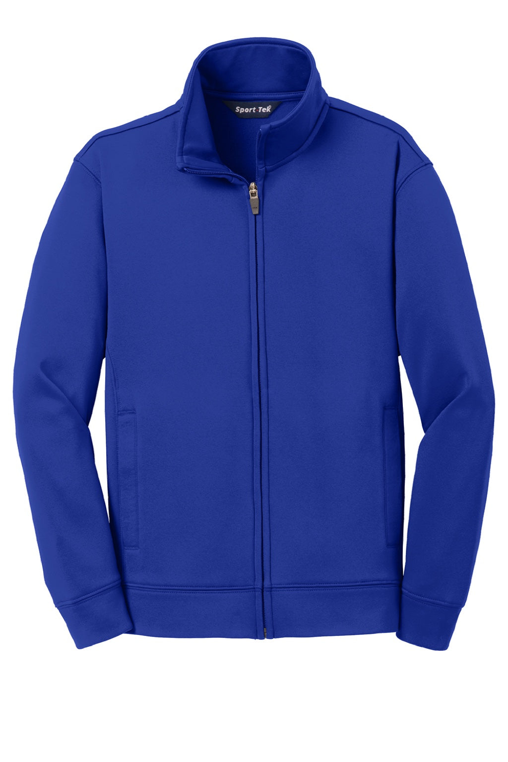 Sport-Tek YST241 Youth Sport-Wick Moisture Wicking Fleece Full Zip Sweatshirt w/ Pockets True Royal Blue Flat Front