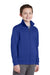 Sport-Tek YST241 Youth Sport-Wick Moisture Wicking Fleece Full Zip Sweatshirt w/ Pockets True Royal Blue Model 3q