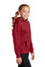 Sport-Tek YST244 Youth Sport-Wick Moisture Wicking Fleece Hooded Sweatshirt Hoodie w/ Pouch Pocket Deep Red Model Side