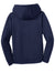 Sport-Tek YST244 Youth Sport-Wick Moisture Wicking Fleece Hooded Sweatshirt Hoodie w/ Pouch Pocket Navy Blue Flat Back