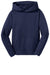 Sport-Tek YST244 Youth Sport-Wick Moisture Wicking Fleece Hooded Sweatshirt Hoodie w/ Pouch Pocket Navy Blue Flat Front